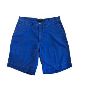 Polo Ralph Lauren Blue Chino Shorts Flat Front Casual Summer Preppy Golf Size 32